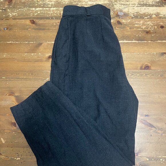 Daniel Hechter Wool Trousers High-Waisted Pleated Straight Leg Women's Size 12 - Picture 6 of 11